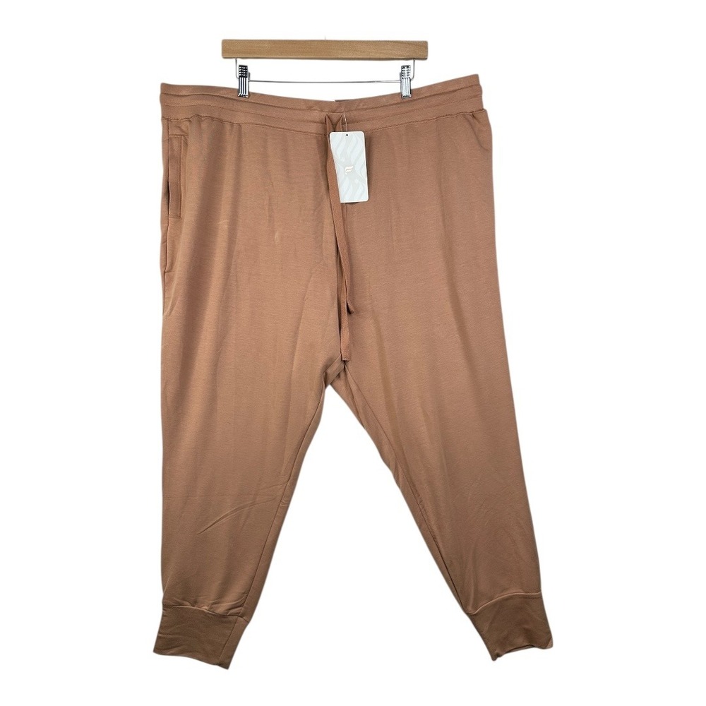 New Fabletics Daria Elastic Waist Joggers‎ size 4X Tan/Brown